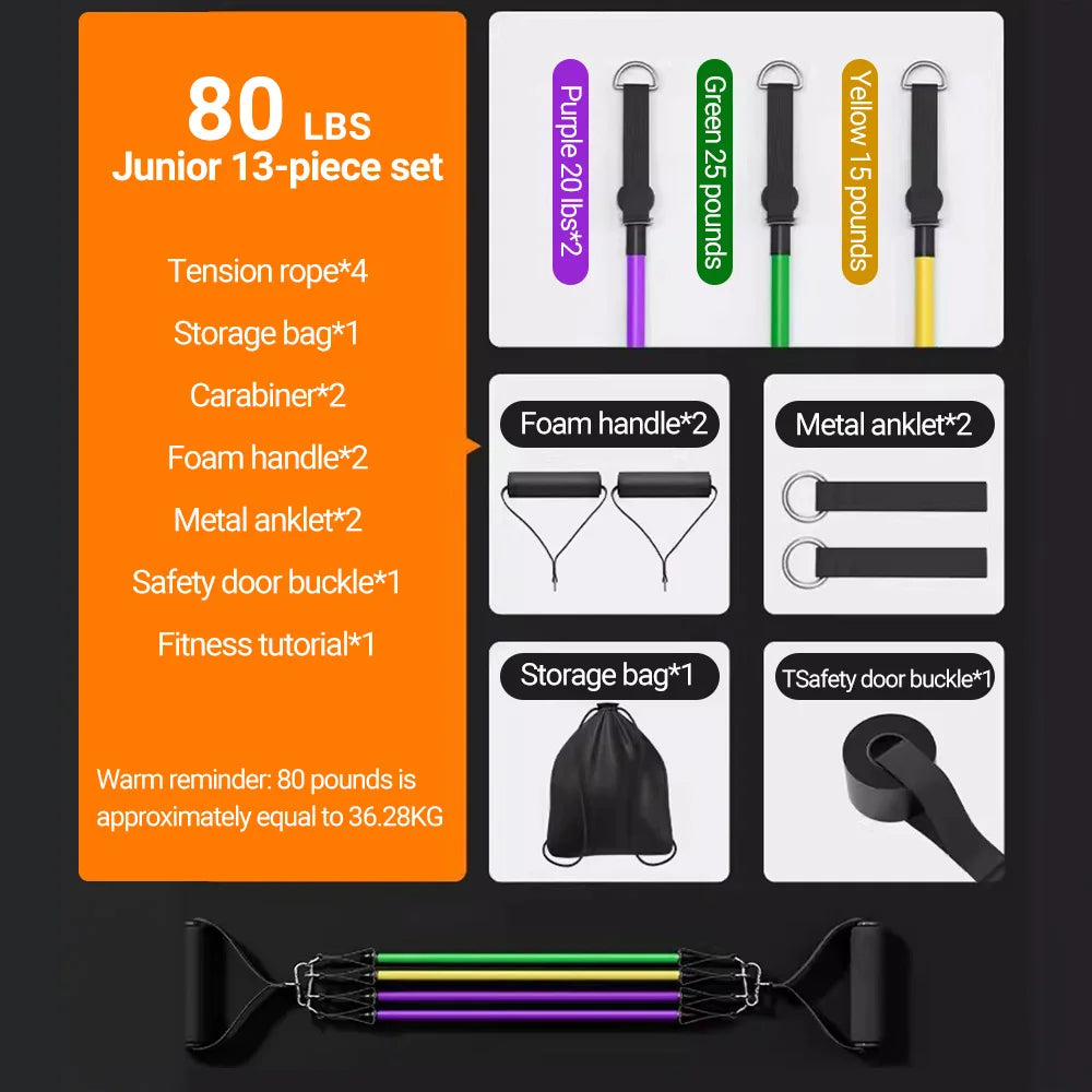 🟩 1. Bande de Résistance Fitness – Ensemble d’Entraînement Polyvalent